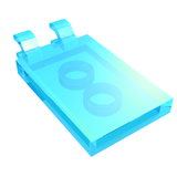 LEGO 30350b Tile, Modified 2 x 3 with 2 Open O Clips in Trans-Light Blue - Authentic LEGO Part