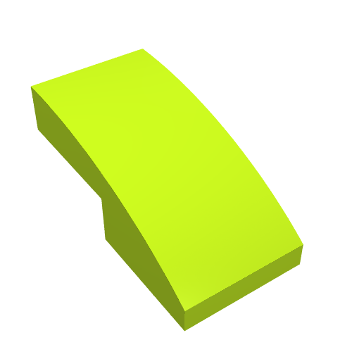 LEGO 11477 Slope, Curved 2 x 1 x 2/3 in Lime - Authentic LEGO Part