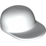 LEGO 4485 Minifigure, Headgear Cap - Long Flat Bill in White - Authentic LEGO Part