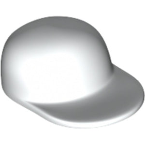 LEGO 4485 Minifigure, Headgear Cap - Long Flat Bill in White - Authentic LEGO Part