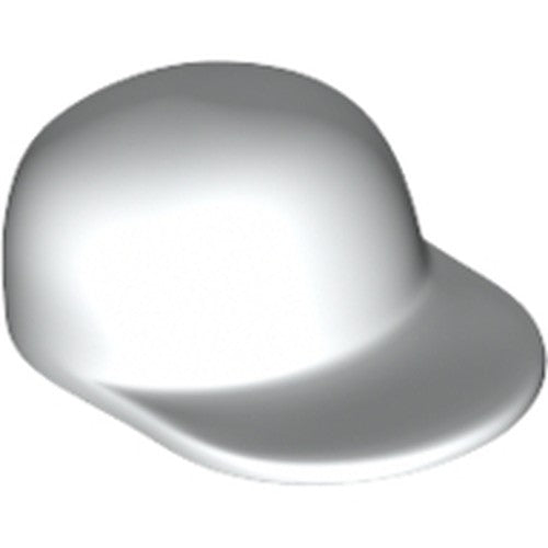 LEGO 4485 Minifigure, Headgear Cap - Long Flat Bill in White - Authentic LEGO Part
