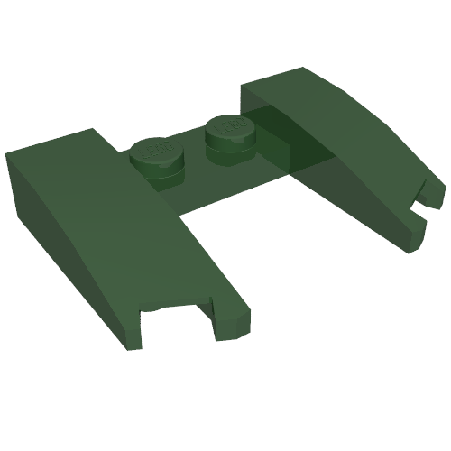 LEGO 11291 Wedge 3 x 4 x 2/3 Curved with Cutout in Dark Green - Authentic LEGO Part