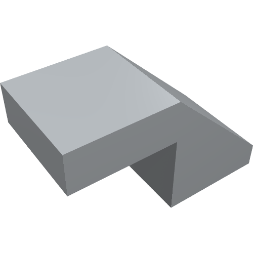 LEGO 28192 Slope 45 2 x 1 with Cutout without Stud in Light Bluish Gray - Authentic LEGO Part