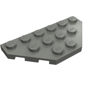 LEGO 2419 Wedge, Plate 3 x 6 Cut Corners in Dark Bluish Gray - Authentic LEGO Part