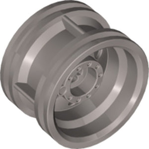 LEGO 56145 Light Bluish Gray Wheel 30.4mm D. x 20mm with No Pin Holes and Reinforced Rim in Flat Silver - Authentic LEGO Part