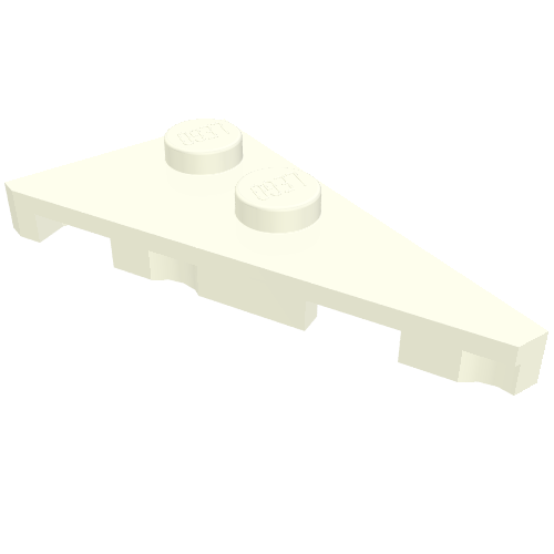 LEGO 65426 Wedge, Plate 4 x 2 Right, Pointed in White - Authentic LEGO Part