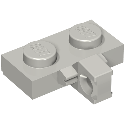LEGO 44567a Hinge Plate 1 x 2 Locking with 1 Finger on Side with Bottom Groove in Light Bluish Gray - Authentic LEGO Part