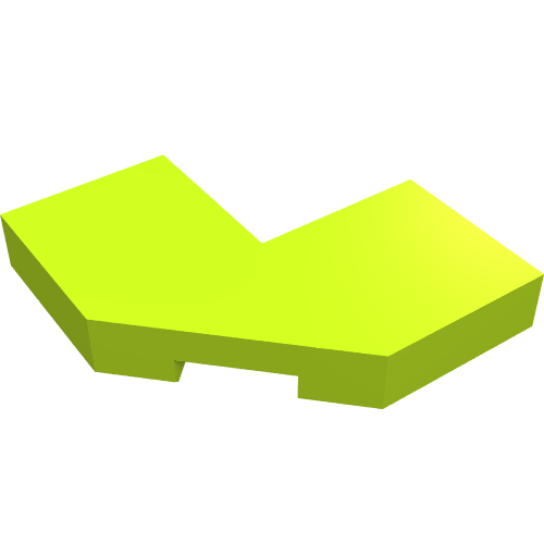 LEGO 27263 Tile, Modified Facet 2 x 2 in Lime - Authentic LEGO Part