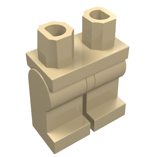 LEGO 970c00 Hips  and Legs Plain in Tan - Authentic LEGO Part
