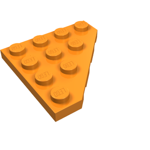 LEGO 30503 Wedge, Plate 4 x 4 Cut Corner in Orange - Authentic LEGO Part