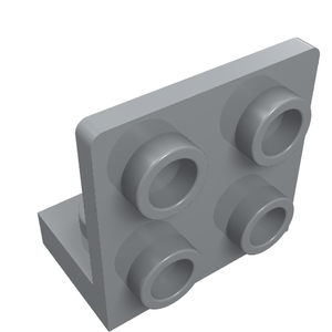LEGO 99207 Bracket 1 x 2 - 2 x 2 Inverted in Light Bluish Gray - Authentic LEGO Part