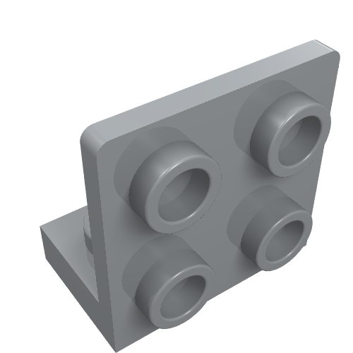 LEGO 99207 Bracket 1 x 2 - 2 x 2 Inverted in Light Bluish Gray - Authentic LEGO Part
