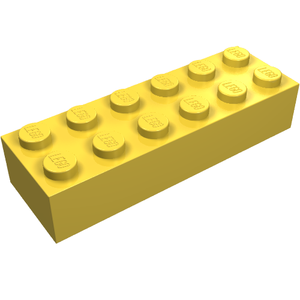 LEGO 2456 Brick 2 x 6 in Yellow - Authentic LEGO Part