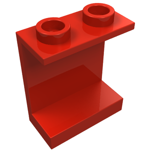 LEGO 4864b Panel 1 x 2 x 2 - Hollow Studs in Red - Authentic LEGO Part