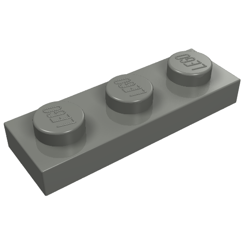LEGO 3623 Plate 1 x 3 in Dark Bluish Gray - Authentic LEGO Part