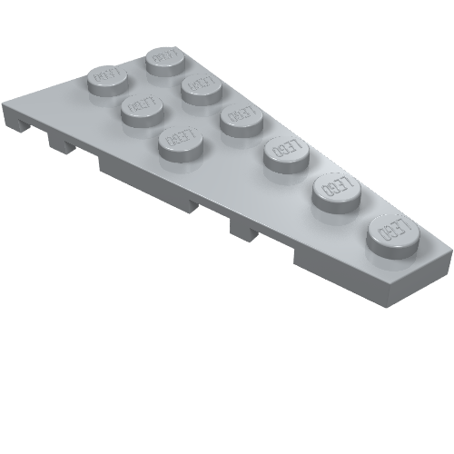 LEGO 54383 Wedge, Plate 6 x 3 Right in Light Bluish Gray - Authentic LEGO Part