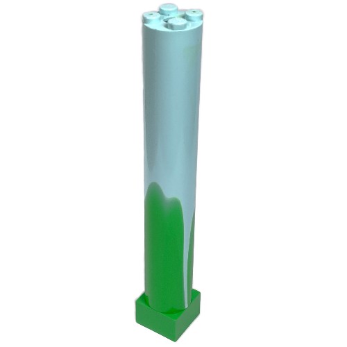 LEGO 6168c01pb01 Support 2 x 2 x 11 Solid Pillar with Marbled Bright Green Pattern - Main Product Image