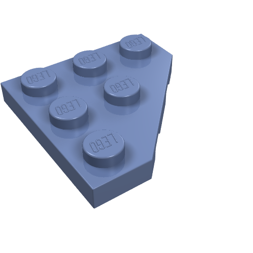 LEGO 2450 Wedge, Plate 3 x 3 Cut Corner in Sand Blue - Authentic LEGO Part