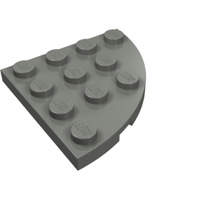 LEGO 30565 Plate, Round Corner 4 x 4 in Dark Bluish Gray - Authentic LEGO Part