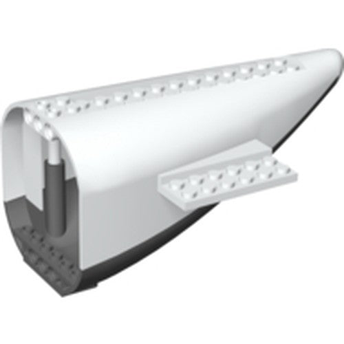 LEGO 54701c02 Aircraft Fuselage Aft Section Curved with Fixed Dark Bluish Gray Base and  Hard Rubber Tip - Main Product Image