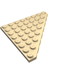 LEGO 30504 Wedge, Plate 8 x 8 Cut Corner in Tan - Authentic LEGO Part