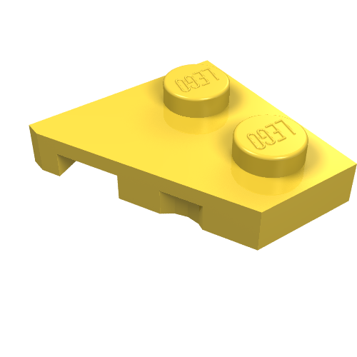 LEGO 24307 Wedge, Plate 2 x 2  Right in Yellow - Authentic LEGO Part