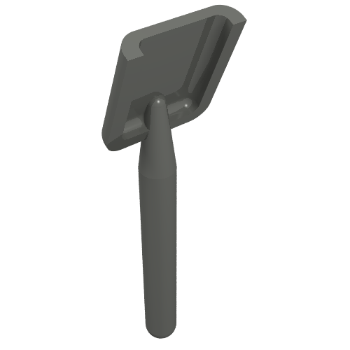 LEGO 3837 Minifigure, Utensil Shovel / Spade - Handle with Round End in Dark Bluish Gray - Authentic LEGO Part