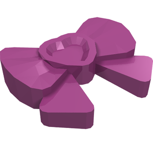 LEGO 11618 Friends Accessories Hair Decoration, Bow with Heart, Long Ribbon, and Small Pin in Magenta - Authentic LEGO Part
