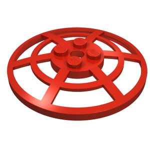 LEGO 4285b Dish 6 x 6 Inverted (Radar) Webbed - Type 2 (Underside Attachment Positions at 90 degrees) in Red - Authentic LEGO Part
