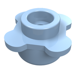LEGO 33291 Plate, Round 1 x 1 with Flower Edge (4 Knobs / Petals) in Bright Light Blue - Authentic LEGO Part