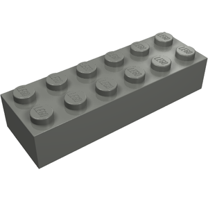 LEGO 2456 Brick 2 x 6 in Dark Bluish Gray - Authentic LEGO Part