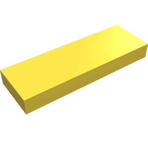 LEGO 63864 Tile 1 x 3 in Yellow - Authentic LEGO Part