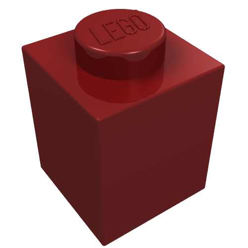 LEGO 3005 Brick 1 x 1 in Dark Red - Authentic LEGO Part