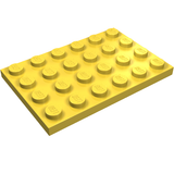LEGO 3032 Plate 4 x 6 in Yellow - Authentic LEGO Part