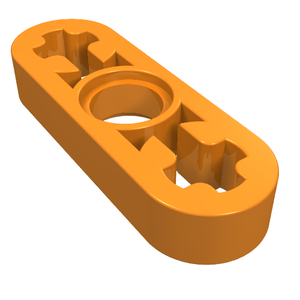 LEGO 6632 Technic, Liftarm Thin 1 x 3 - Axle Holes in Orange - Authentic LEGO Part