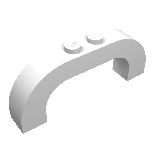 LEGO 6183 Arch 1 x 6 x 2 Curved Top in White - Authentic LEGO Part