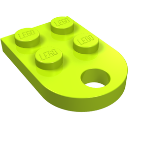 LEGO 3176 Plate, Modified 2 x 3 with Hole in Lime - Authentic LEGO Part