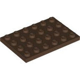 LEGO 3032 Plate 4 x 6 in Brown - Authentic LEGO Part