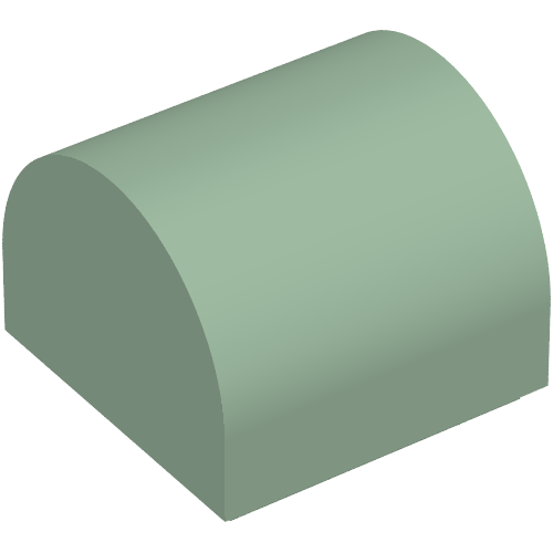 LEGO 49307 Slope, Curved 1 x 1 x 2/3 Double in Sand Green - Authentic LEGO Part