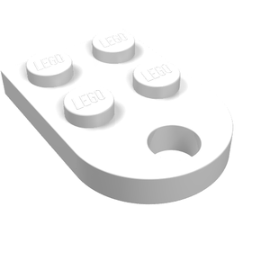 LEGO 3176 Plate, Modified 2 x 3 with Hole in White - Authentic LEGO Part