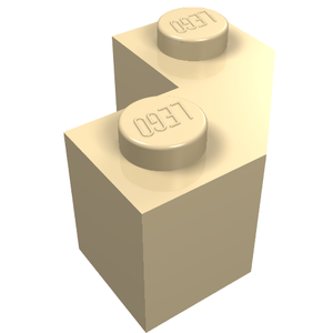 LEGO 87620 Brick, Modified Facet 2 x 2 in Tan - Authentic LEGO Part