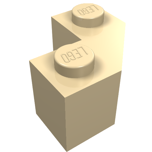 LEGO 87620 Brick, Modified Facet 2 x 2 in Tan - Authentic LEGO Part