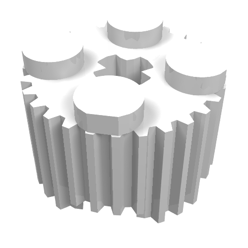 LEGO 92947 Brick, Round 2 x 2 with Axle Hole and Grille / Fluted Profile in White - Authentic LEGO Part