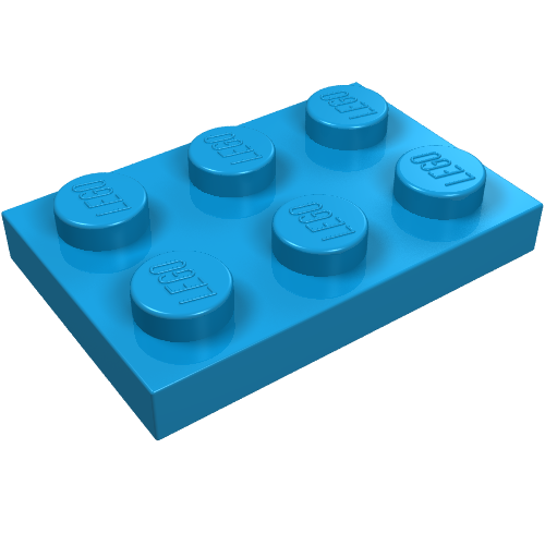 LEGO 3021 Plate 2 x 3 in Dark Azure - Authentic LEGO Part