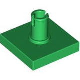 LEGO 2460 Tile Special 2 x 2 with Top Pin [Squared Holes] in Green - Authentic LEGO Part