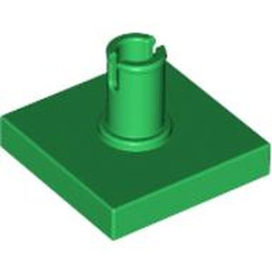 LEGO 2460 Tile Special 2 x 2 with Top Pin [Squared Holes] in Green - Authentic LEGO Part