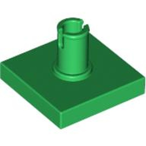 LEGO 2460 Tile Special 2 x 2 with Top Pin [Squared Holes] in Green - Authentic LEGO Part