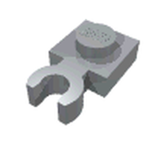 LEGO 4085d Plate, Modified 1 x 1 with Open O Clip Thick (Vertical Grip) in Light Bluish Gray - Authentic LEGO Part