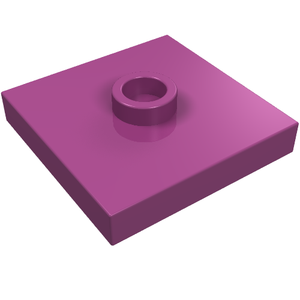 LEGO 87580 Plate, Modified 2 x 2 with Groove and 1 Stud in Center (Jumper) in Magenta - Authentic LEGO Part