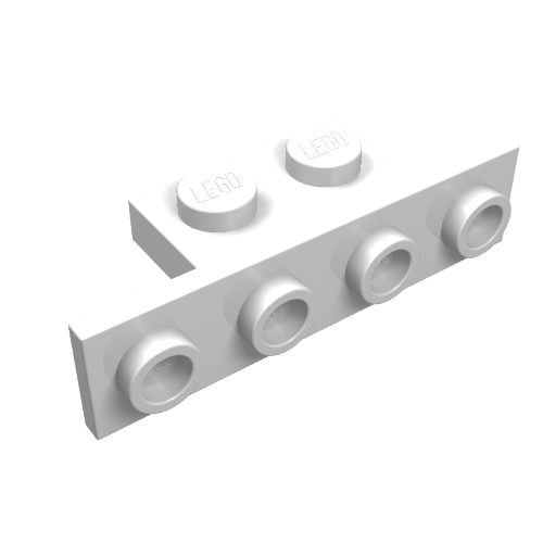 LEGO 2436 Bracket 1 x 2 - 1 x 4 in White - Authentic LEGO Part